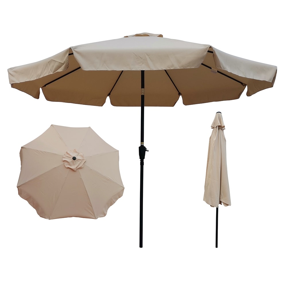 10ft Patio Umbrella Market Table Round Umbrella Outdoor Garden Umbrellas with Crank and Push Button Tilt for Pool Shade Outside