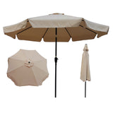 10ft Patio Umbrella Market Table Round Umbrella Outdoor Garden Umbrellas with Crank and Push Button Tilt for Pool Shade Outside