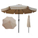 10ft Patio Umbrella Market Table Round Umbrella Outdoor Garden Umbrellas with Crank and Push Button Tilt for Pool Shade Outside