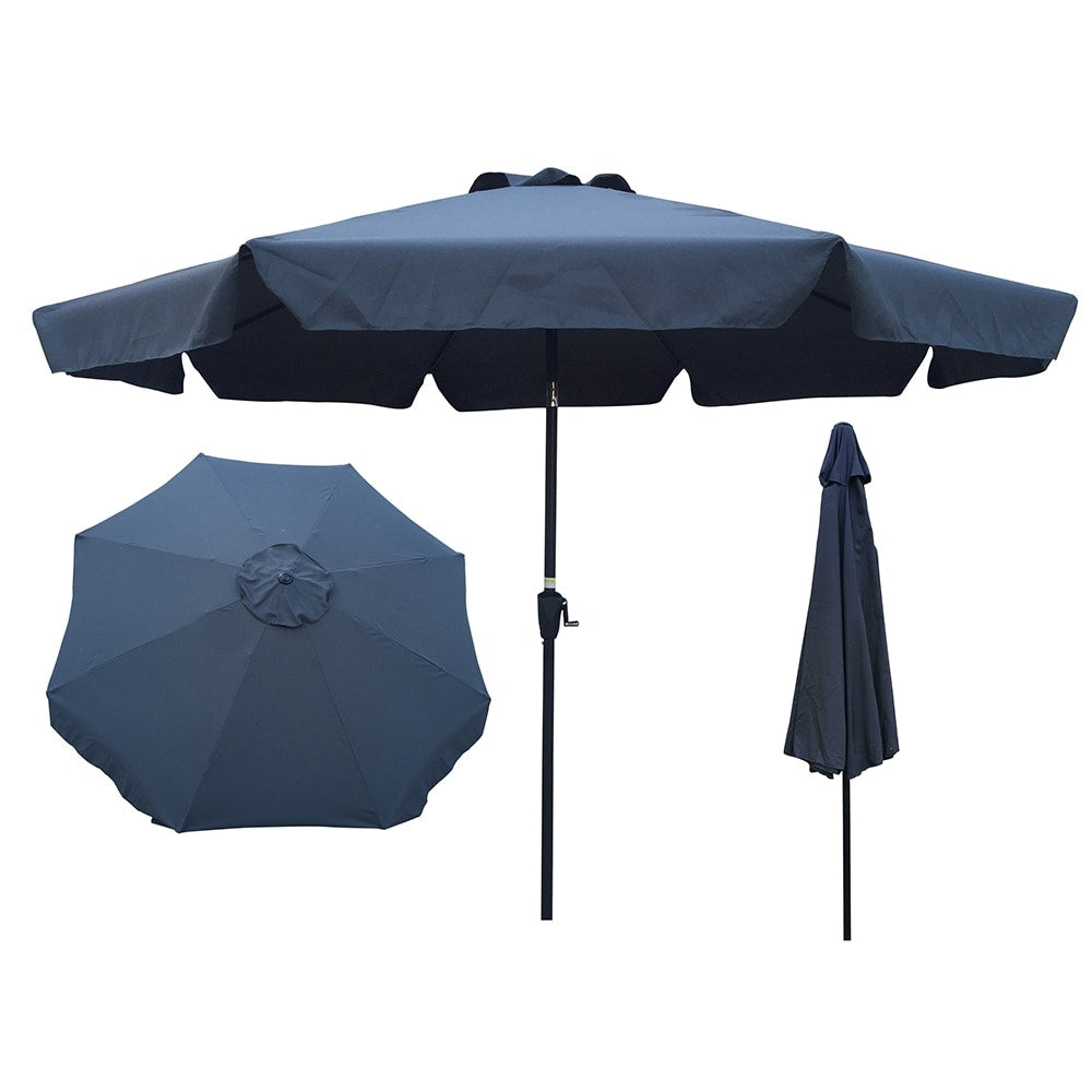 10ft Patio Umbrella Market Table Round Umbrella Outdoor Garden Umbrellas with Crank and Push Button Tilt for Pool Shade Outside