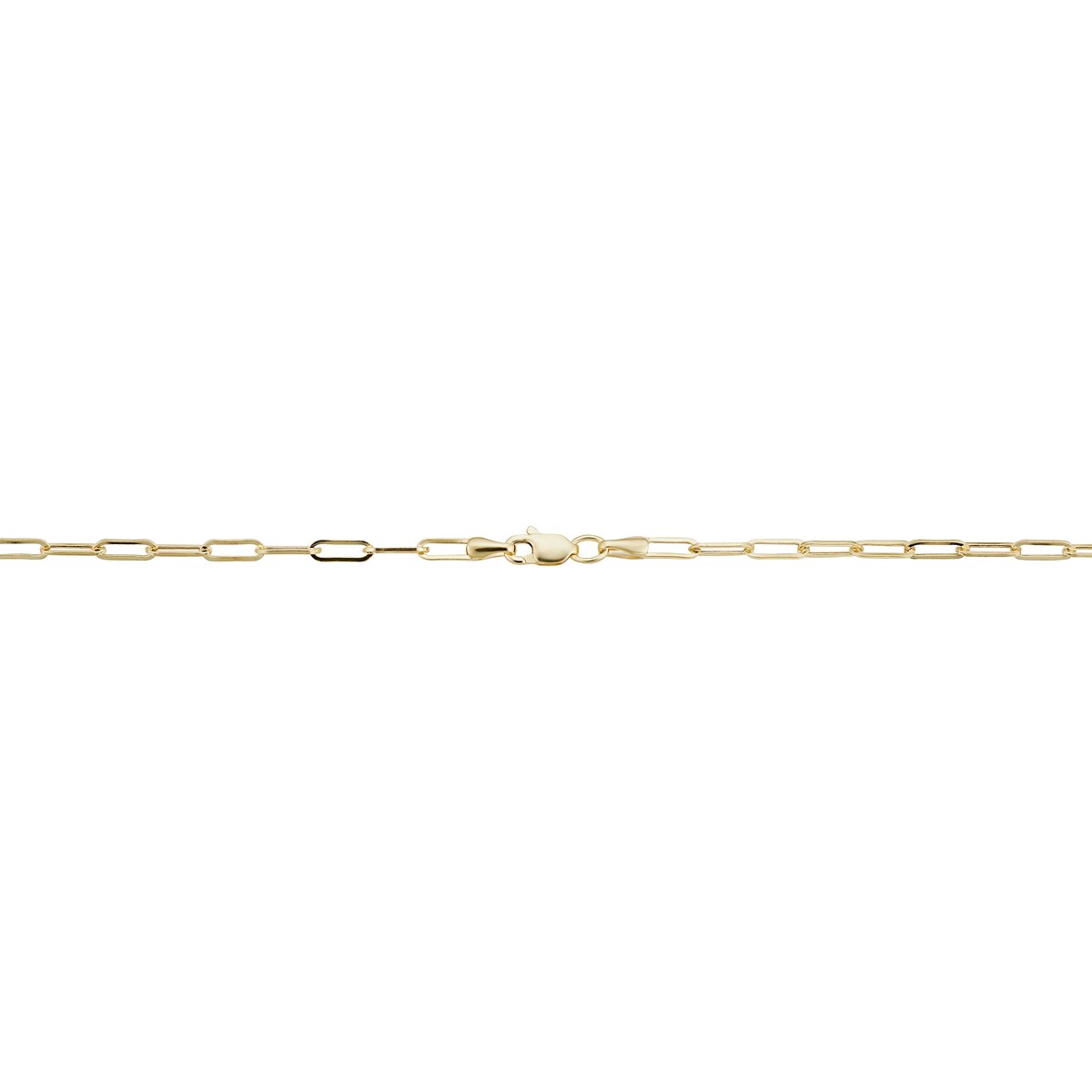 10k Yellow Gold Polished Paperclip Chain Bracelet (2.5 millimeter, 7.5 inches)