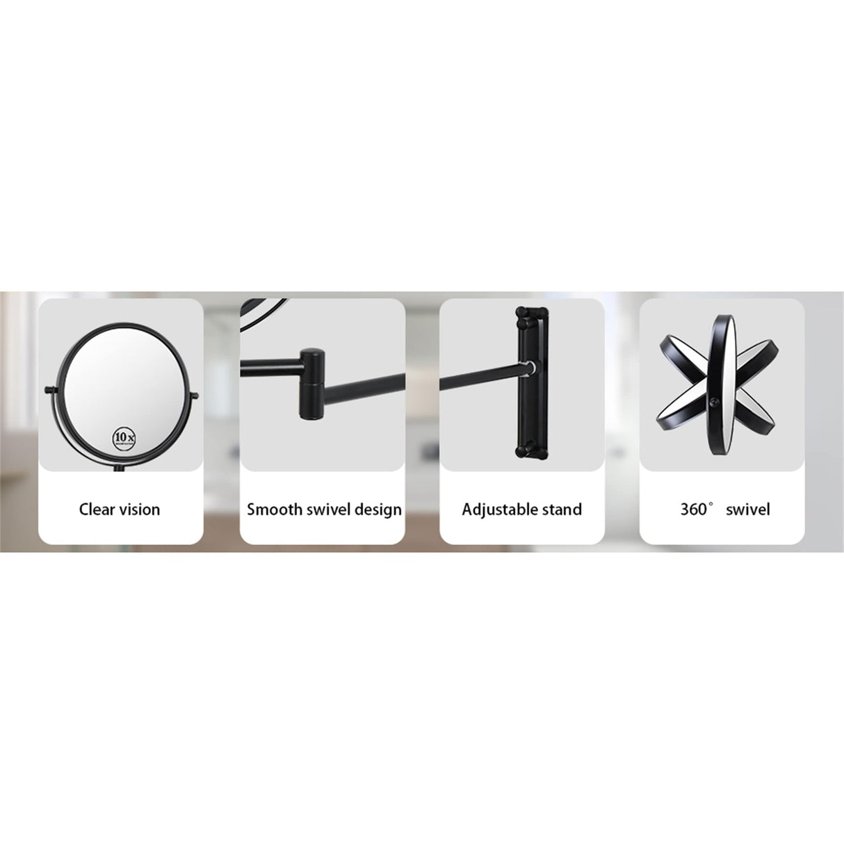 10x Magnifying Wall Mounted Makeup Mirror 10X Magnification Mirror