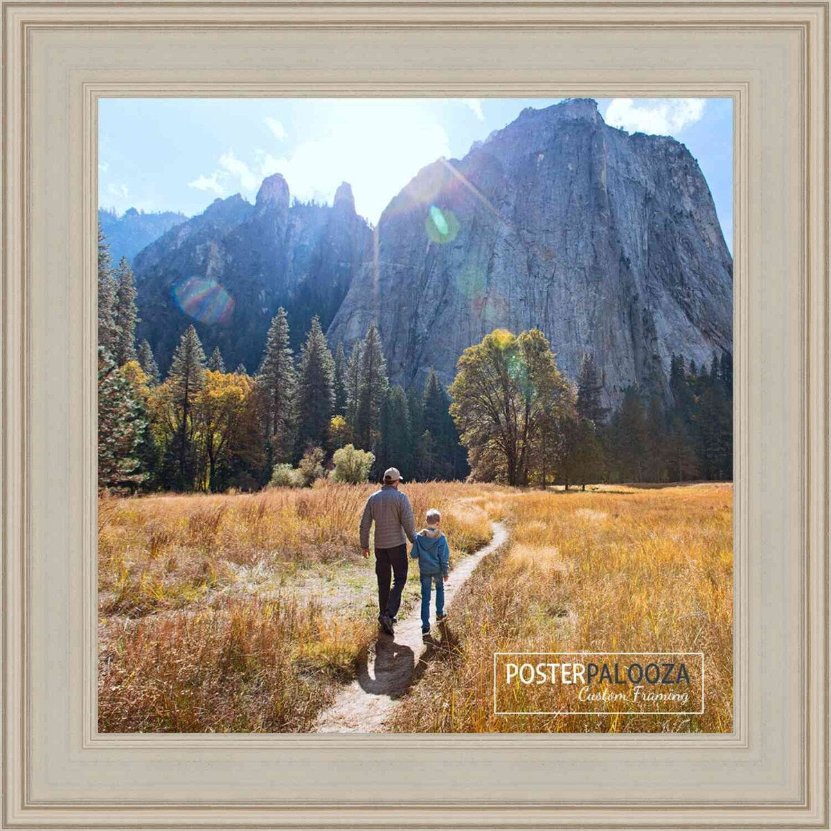 10x10 Contemporary Silver Complete Wood Square Picture Frame with UV Acrylic, Backing, & Hardware