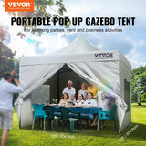 10x10 FT Pop up Canopy with Removable Sidewalls,Instant Canopies Portable Gazebo & Wheeled Bag,UV Resistant Waterproof