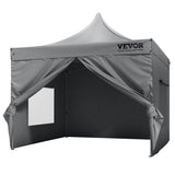 10x10 FT Pop up Canopy with Removable Sidewalls,Instant Canopies Portable Gazebo & Wheeled Bag,UV Resistant Waterproof
