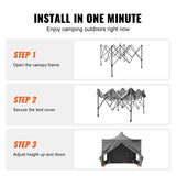 10x10 FT Pop up Canopy with Removable Sidewalls,Instant Canopies Portable Gazebo & Wheeled Bag,UV Resistant Waterproof