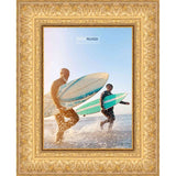 10x12 Ornate Gold Complete Wood Picture Frame with UV Acrylic, Foam Board Backing, & Hardware
