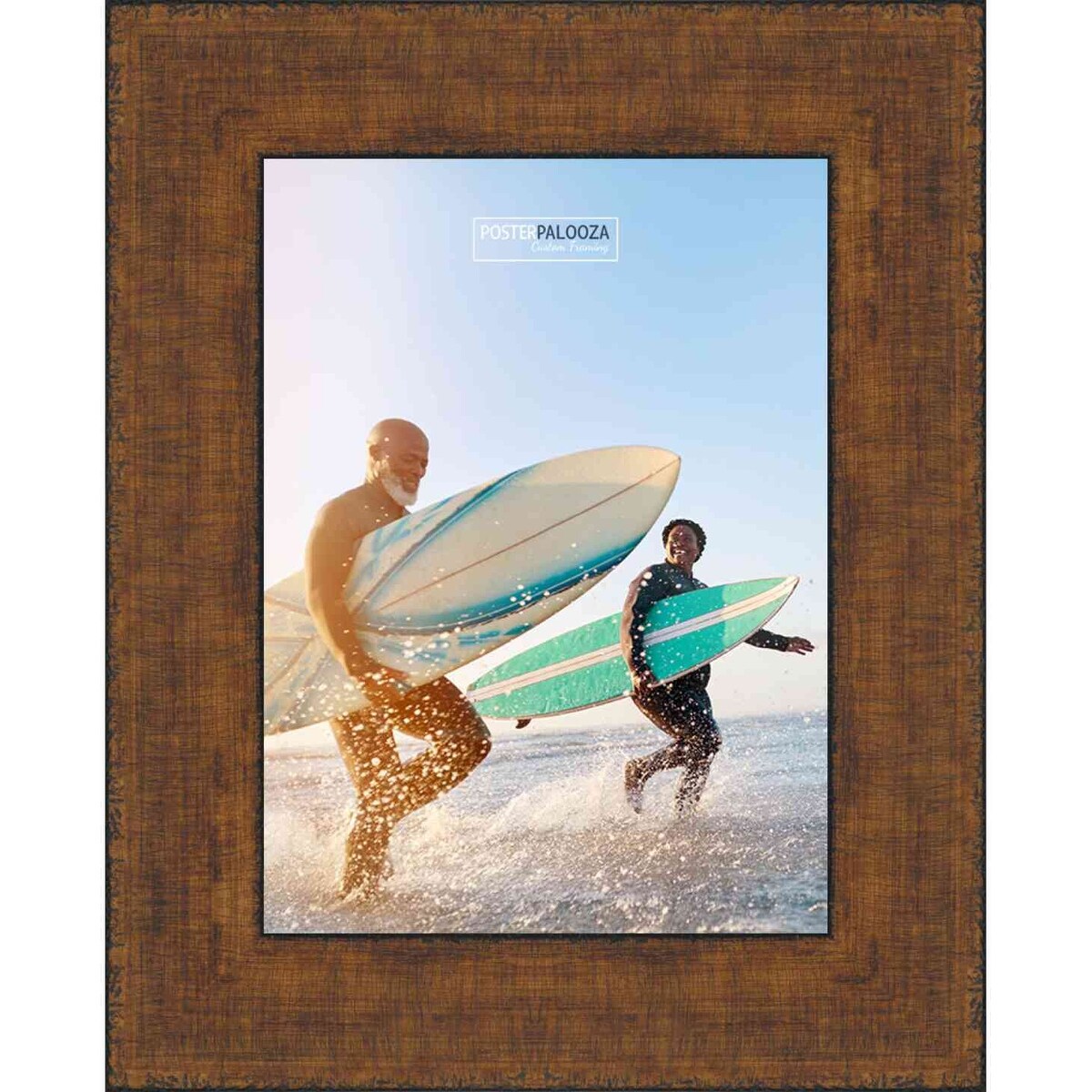10x12 Traditional Antique Gold Complete Wood Picture Frame with UV Acrylic, Foam Board Backing, & Hardware