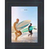 10x13 Contemporary Black Complete Wood Picture Frame with UV Acrylic, Foam Board Backing, & Hardware