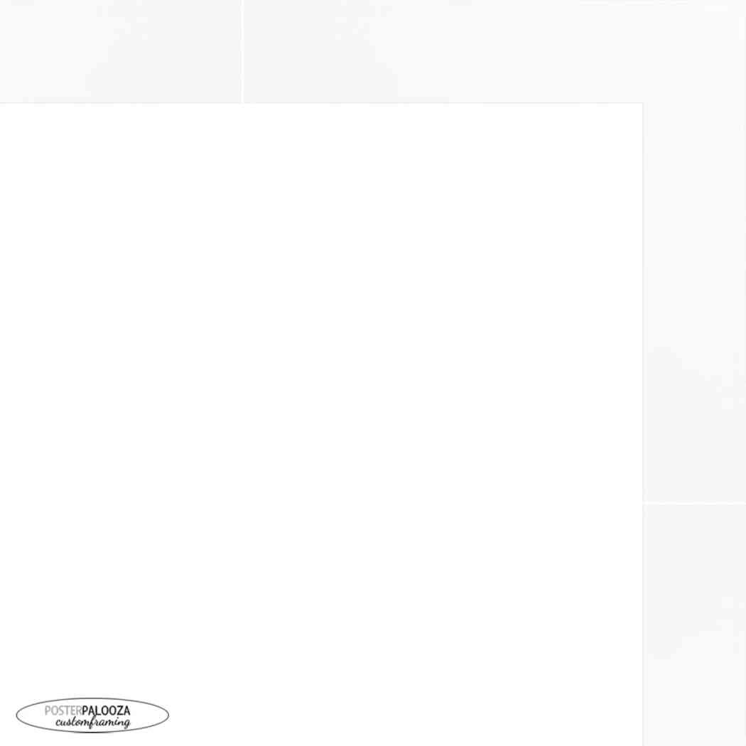 10x13 Lacquer White Complete Wood Picture Frame with UV Acrylic, Foam Board Backing, & Hardware