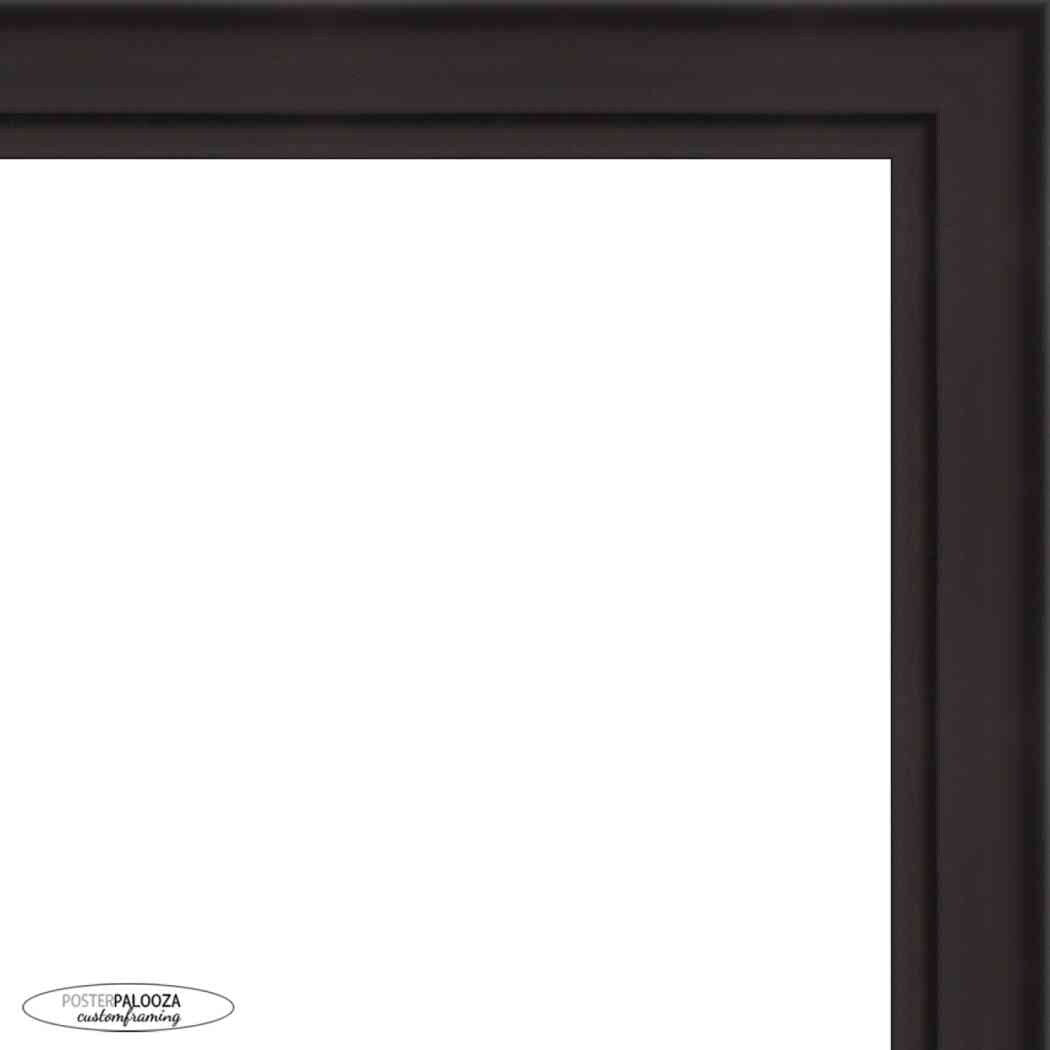 10x14 Contemporary Black Complete Wood Picture Frame with UV Acrylic, Foam Board Backing, & Hardware