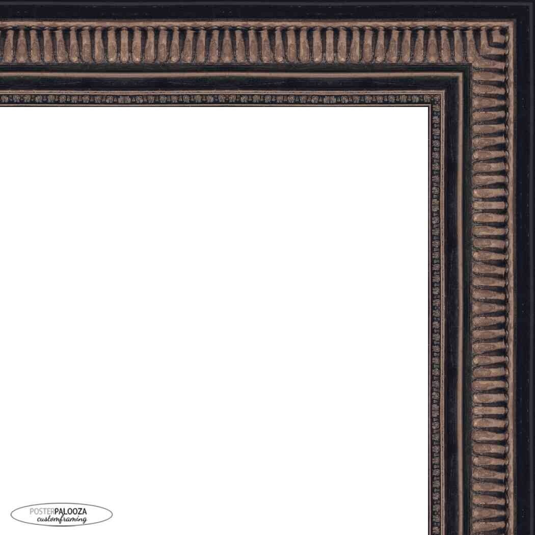 10x14 Traditional Black Complete Wood Picture Frame with UV Acrylic, Foam Board Backing, & Hardware