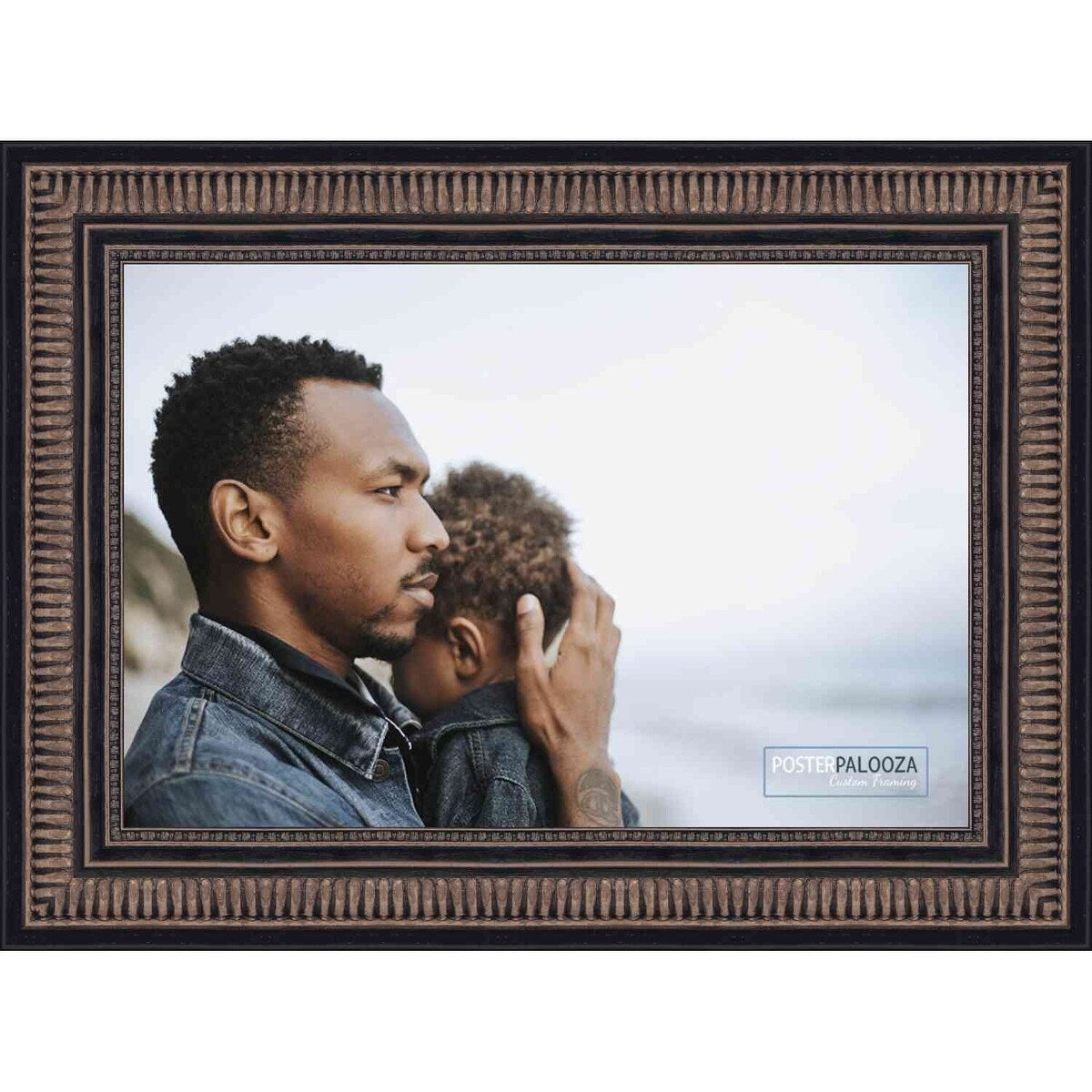 10x14 Traditional Black Complete Wood Picture Frame with UV Acrylic, Foam Board Backing, & Hardware