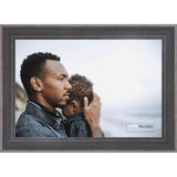 10x15 Contemporary Pewter Complete Wood Picture Frame with UV Acrylic, Foam Board Backing, & Hardware