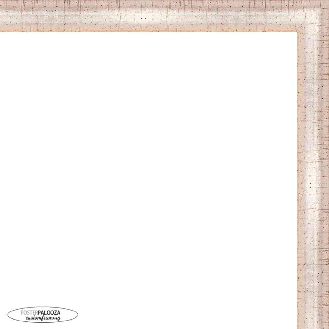 10x18 Contemporary Antique Silver Complete Wood Picture Frame with UV Acrylic, Backing, & Hardware