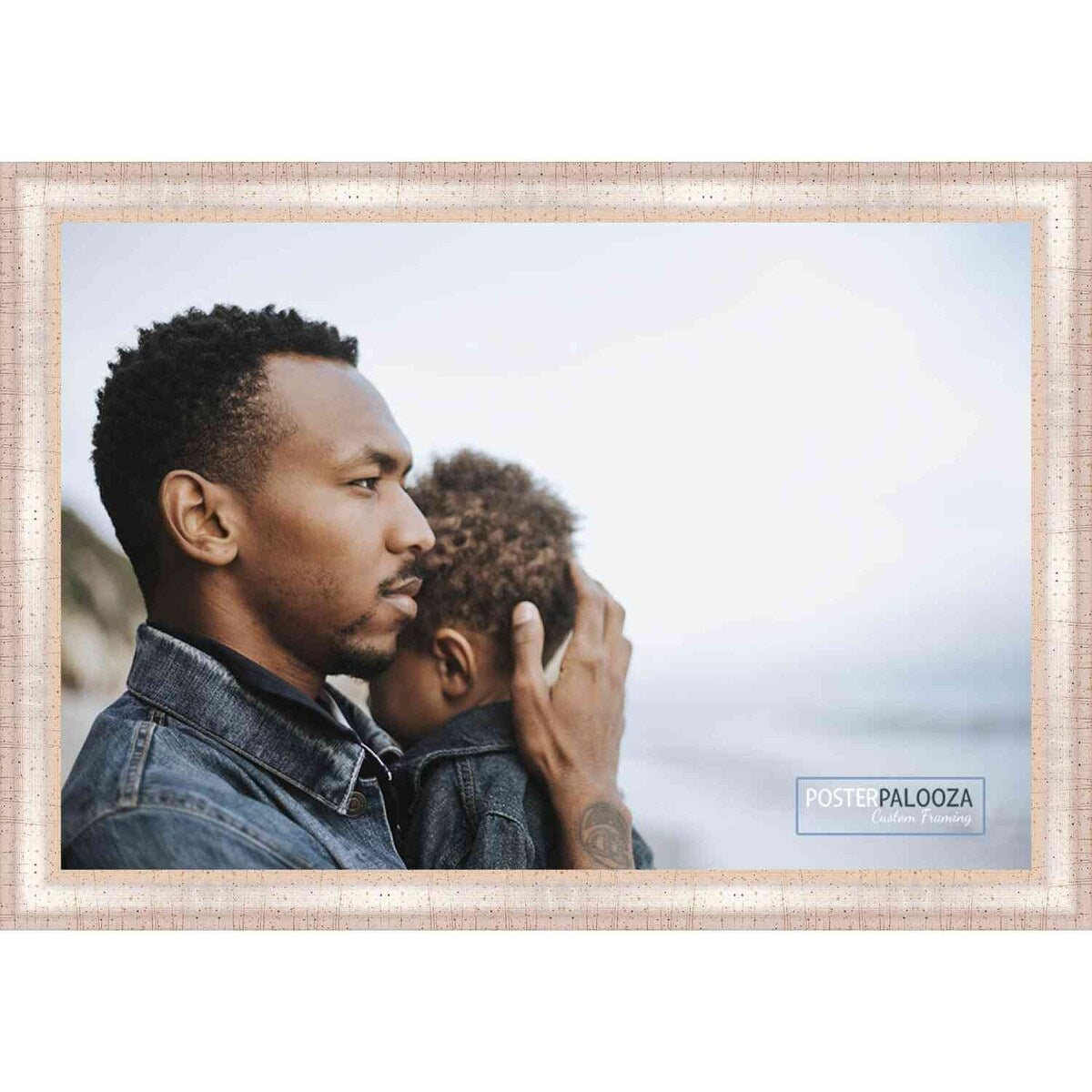 10x18 Contemporary Antique Silver Complete Wood Picture Frame with UV Acrylic, Backing, & Hardware