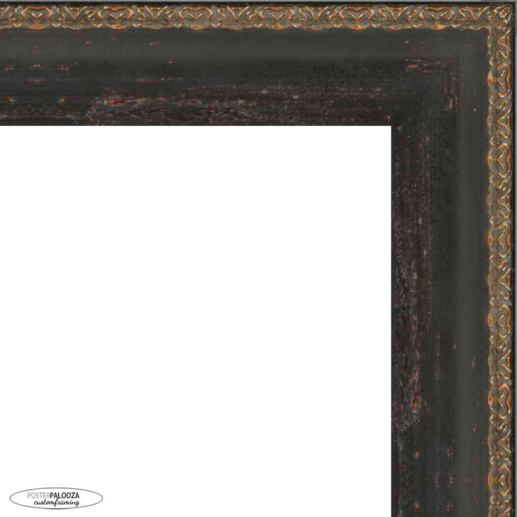 10x18 Traditional Black Complete Wood Picture Frame with UV Acrylic, Foam Board Backing, & Hardware