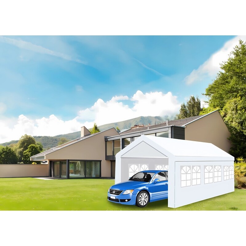 10x20x9ft Outdoor Wedding Party Tent Camping Shelter Gazebo Canopy, Garage Carport Car Canopy