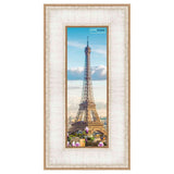 10x24 Contemporary Antique Silver Complete Wood Picture Frame with UV Acrylic, Backing, & Hardware