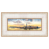 10x24 Contemporary Antique Silver Complete Wood Picture Frame with UV Acrylic, Backing, & Hardware