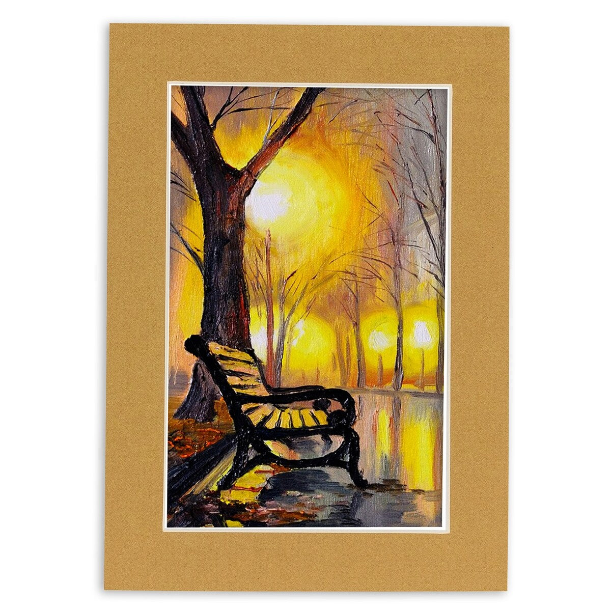 10x24 Mat Bevel Cut for 8x20 Photos - Acid Free Rattan Beige Precut Matboard - For Pictures, Photos, Framing
