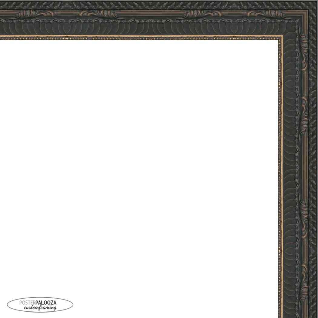 10x24 Ornate Complete Wood Picture Frame with UV Acrylic, Foam Board Backing, & Hardware