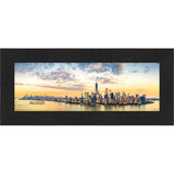 10x24 Traditional Black Complete Wood Picture Frame with UV Acrylic, Foam Board Backing, & Hardware