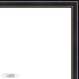 10x30 Contemporary Black Complete Wood Panoramic Frame with UV Acrylic, Foam Board Backing, & Hardware