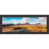 10x30 Contemporary Black Complete Wood Panoramic Frame with UV Acrylic, Foam Board Backing, & Hardware
