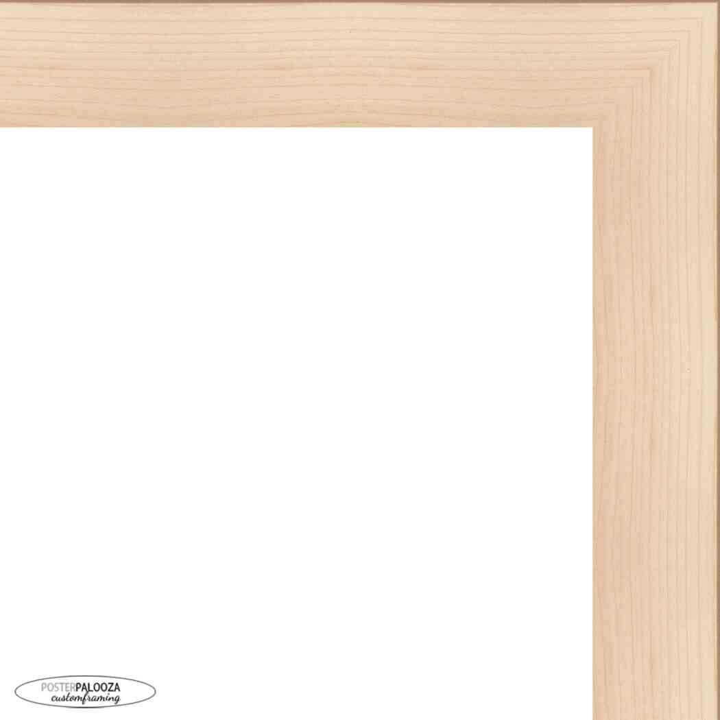 10x5 Contemporary Natural Complete Wood Picture Frame with UV Acrylic, Foam Board Backing, & Hardware