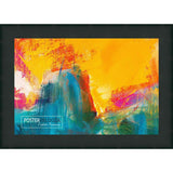 10x6 Contemporary Black Complete Wood Picture Frame with UV Acrylic, Foam Board Backing, & Hardware
