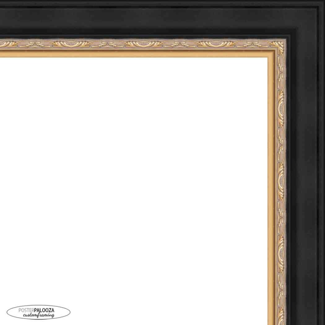 10x7 Traditional Black Complete Wood Picture Frame with UV Acrylic, Foam Board Backing, & Hardware