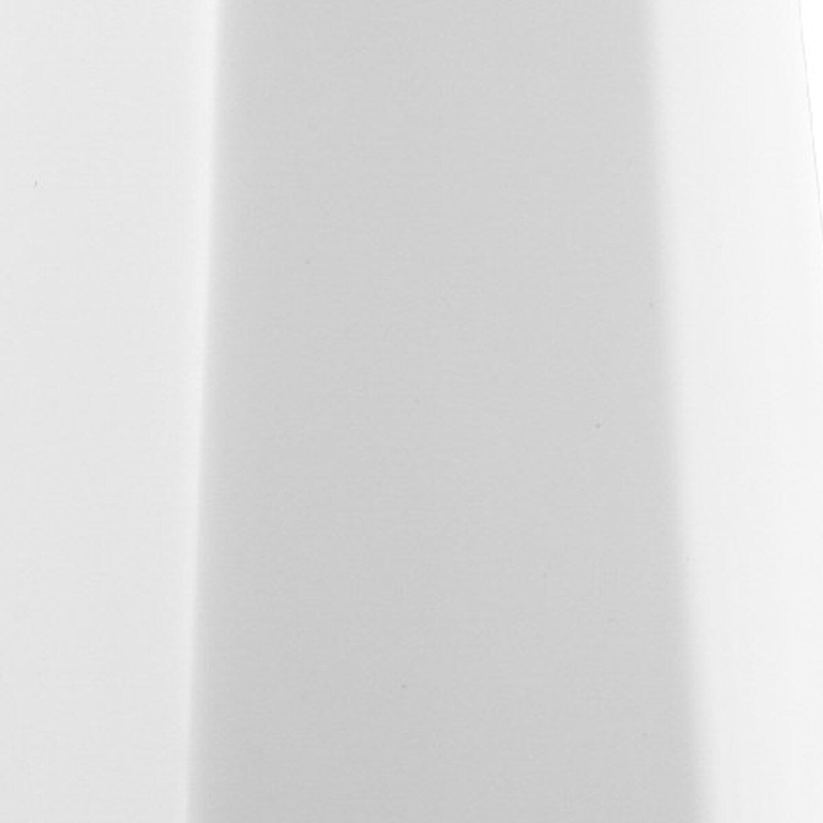 11 Inch Faceted Ceramic Vase, Tapered Bottom, Matte White