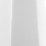 11 Inch Faceted Ceramic Vase, Tapered Bottom, Matte White