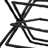 11 Inches 5 Interlinked Square Accent Decor, Black