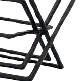 11 Inches 5 Interlinked Square Accent Decor, Black