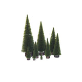 11" Moss Green Pine Village Tree