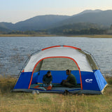 11 ft. x 7 ft. 6 Person Camping Tent with Mesh Windows, Carry Bag and Rainfly