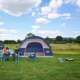 11 ft. x 7 ft. 6 Person Camping Tent with Mesh Windows, Carry Bag and Rainfly