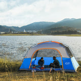 11 ft. x 7 ft. 6 Person Camping Tent with Mesh Windows, Carry Bag and Rainfly