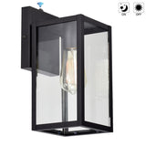 11.25"H Glass Outdoor Wall Lantern with Dusk to Dawn Sensor - 5"x6.25"x11.25"
