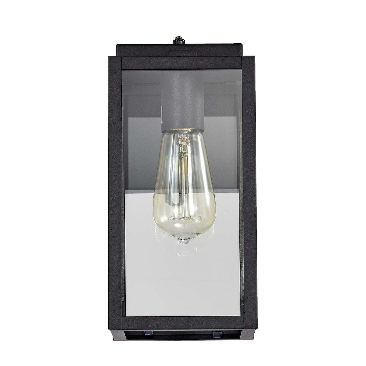 11.25"H Glass Outdoor Wall Lantern with Dusk to Dawn Sensor - 5"x6.25"x11.25"