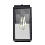 11.25"H Glass Outdoor Wall Lantern with Dusk to Dawn Sensor - 5"x6.25"x11.25"