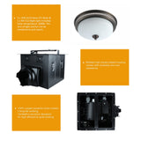 Ultra Quiet Bathroom Exhaust Fan with LED Light and Nightlight 110CFM 1.5 Sone Oil Rubbed Bronze Finish