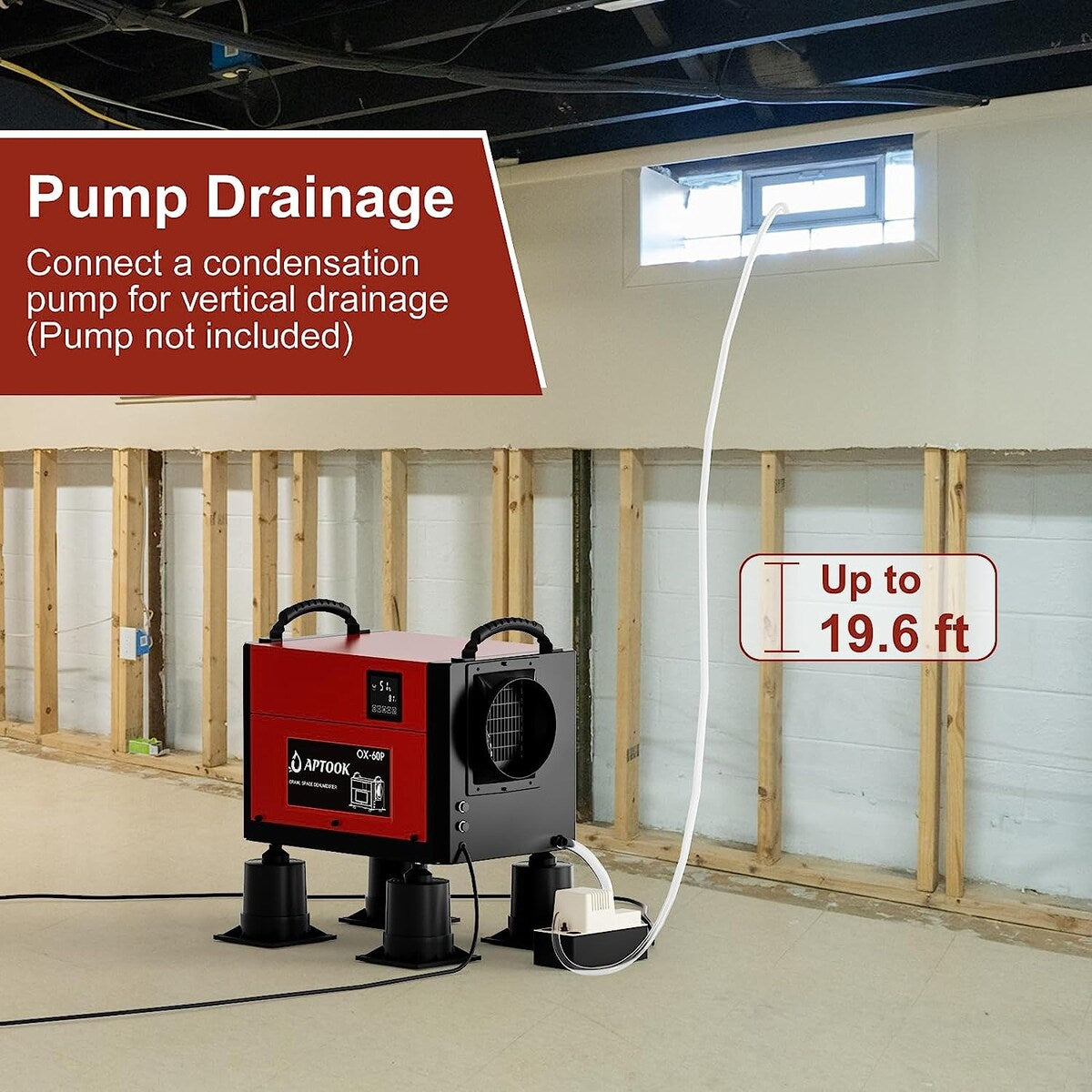110 Pint Crawl Space Commercial Dehumidifier with 24 H Timer