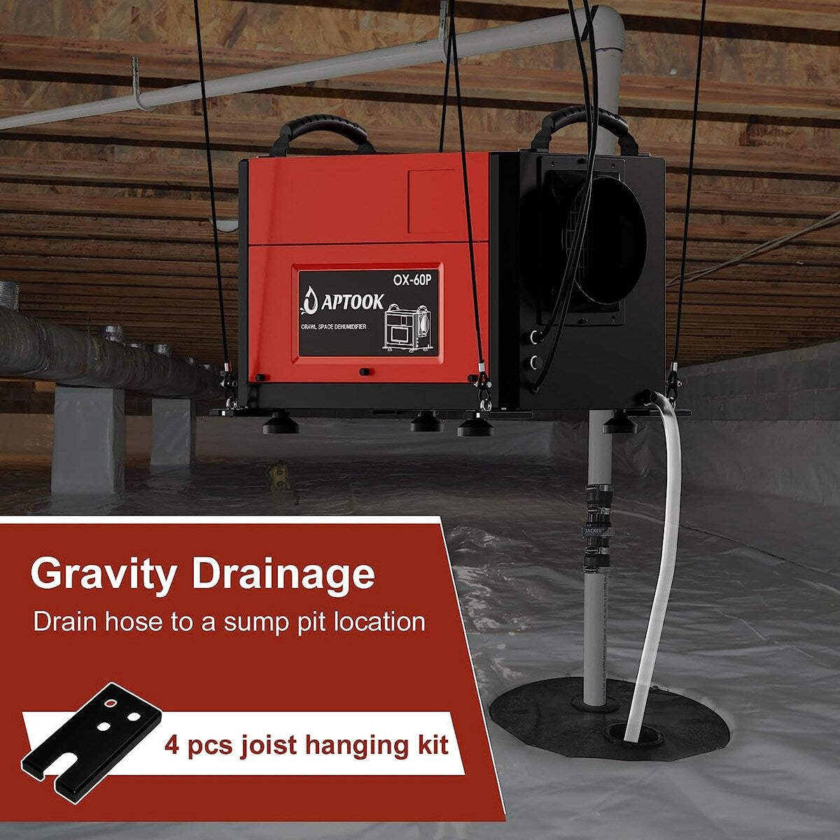 110 Pint Crawl Space Commercial Dehumidifier with 24 H Timer