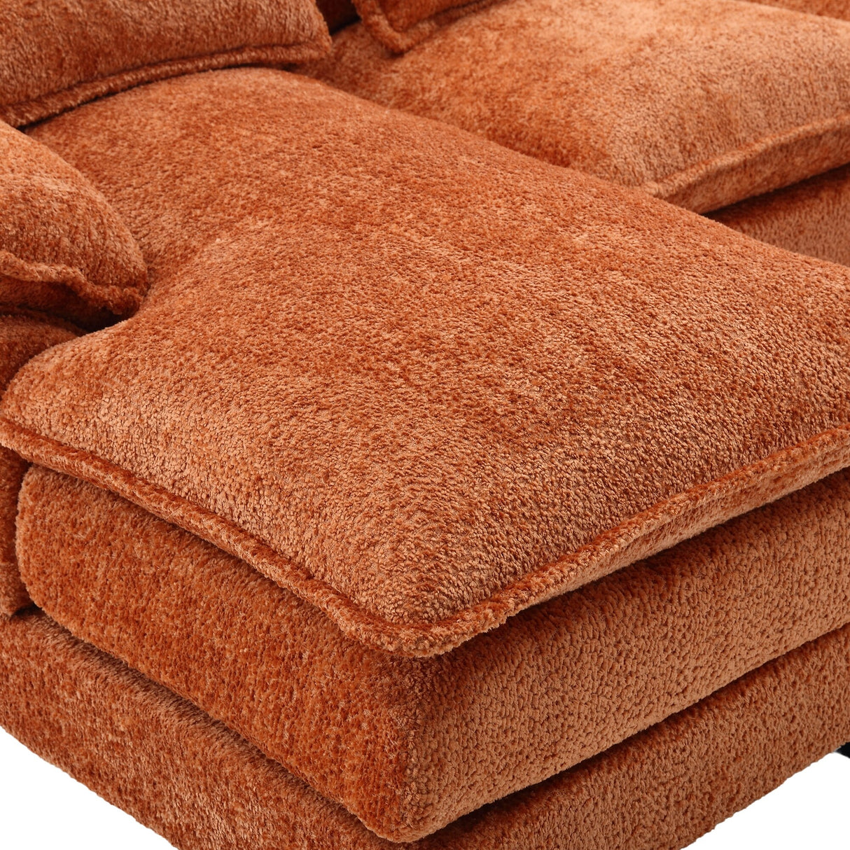 110.63" Sectional Sofa Cloud Couch for Living Room, Modern Chenille U-Shaped Couch Sleep Chaise