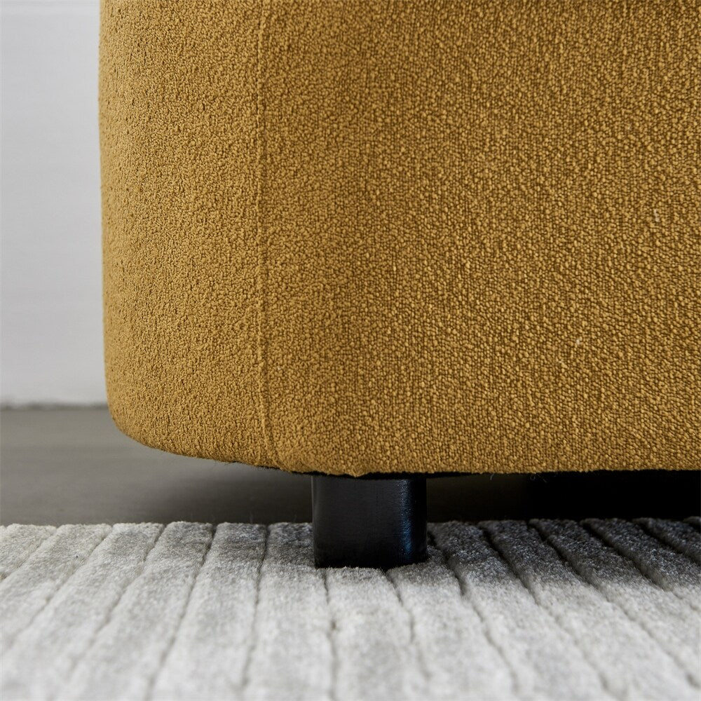 113" Modern Teddy Fabric L-shape Left Couch with Support Pillow