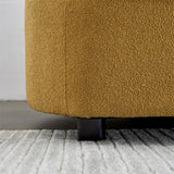 113" Modern Teddy Fabric L-shape Left Couch with Support Pillow