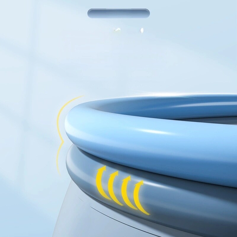 118.11in*25.98in outdoor inflatable swimming pool,Aqua Grey